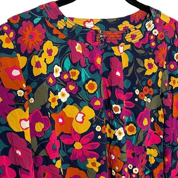 Talbots Petites 70’s Floral Long Sleeve Blouse Size Small - Picture 2 of 8